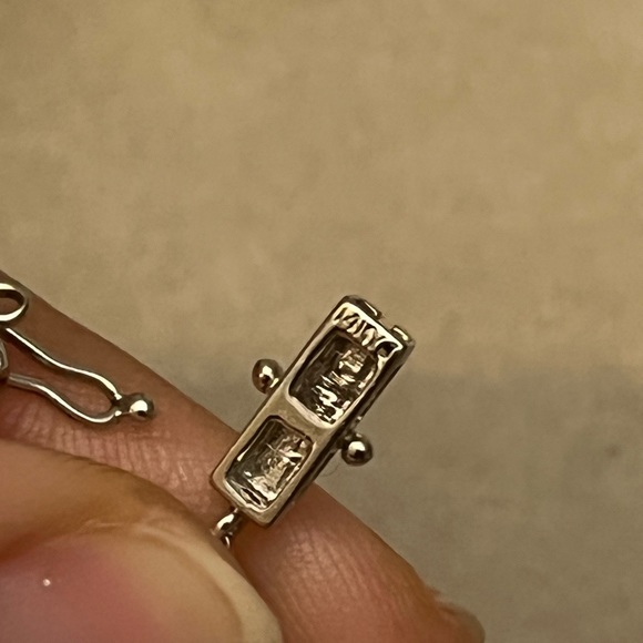 SOLD  topaz and diamond necklace 14kt - Picture 6 of 8